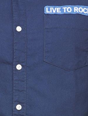 navy blue cotton casual shirt - 15327261 - Standard Image - 4