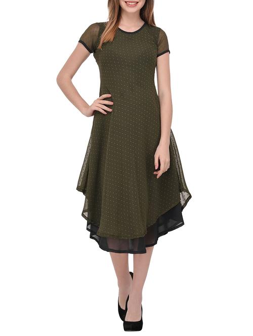 printed asymmetrical hem dress - 15328074 - Standard Image - 1