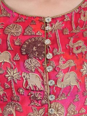 a-line printed kurta - 15328107 - Standard Image - 4