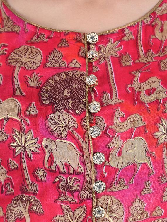 a-line printed kurta - 15328107 - Zoom Image - 4