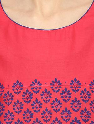 straight block print kurta - 15328387 - Standard Image - 4