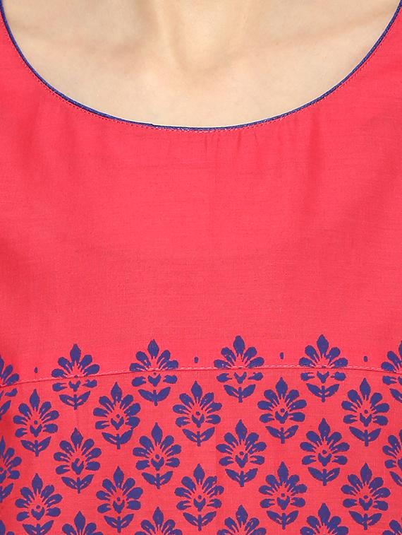 straight block print kurta - 15328387 - Zoom Image - 4
