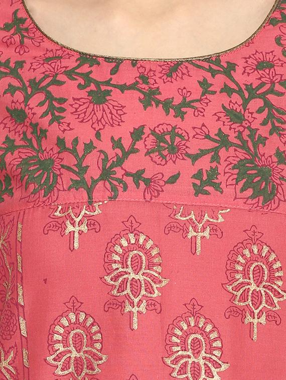 straight block print kurta - 15328388 - Zoom Image - 4