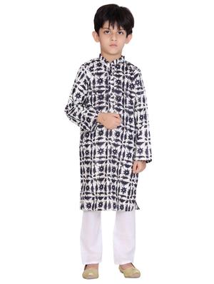 blue cotton kurta set - 15328418 - Standard Image - 4