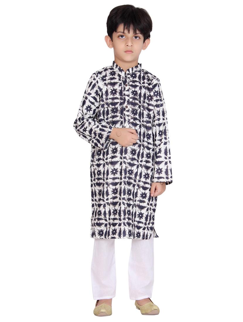 blue cotton kurta set - 15328418 - Zoom Image - 4