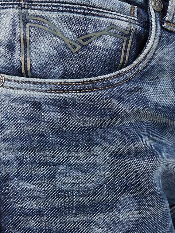 blue cotton washed jeans - 15328581 - Zoom Image - 4