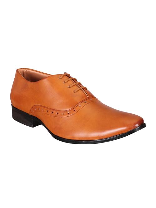 tan Leather lace-up oxford - 15328795 - Standard Image - 1