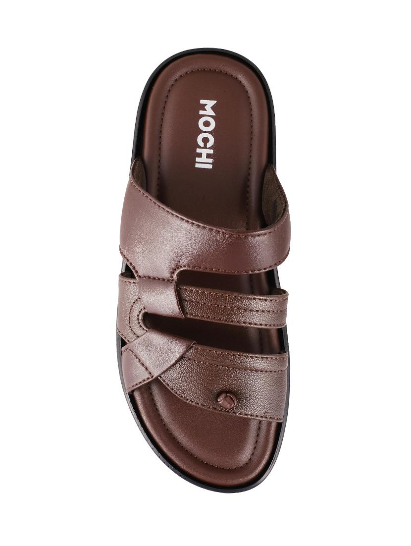 brown Leather slip on slipper - 15330632 - Zoom Image - 4
