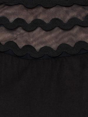 Lace trim mesh yoke neckline top - 15331251 - Standard Image - 4