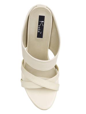 white slip on sandal - 15333960 - Standard Image - 4