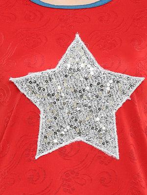 Star applique textured top - 15336006 - Standard Image - 4