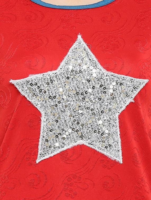 Star applique textured top - 15336006 - Zoom Image - 4