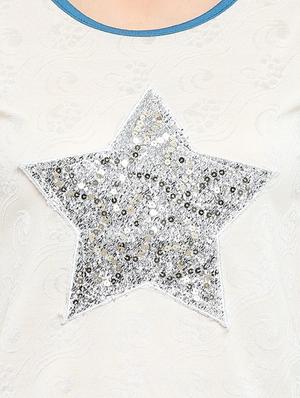 star applique textured top - 15336007 - Standard Image - 4