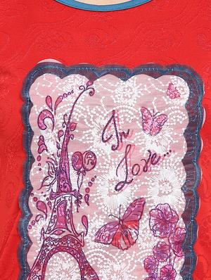 Applique textured top - 15336008 - Standard Image - 4