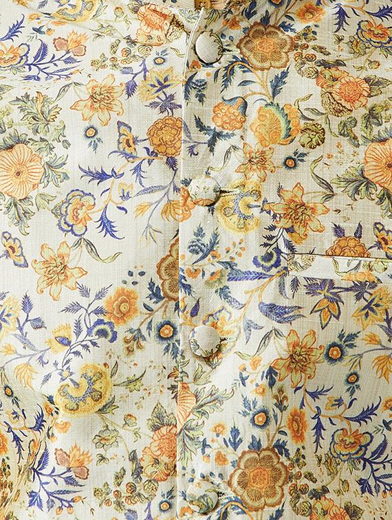 multi colored silk nehru jacket - 15336184 - Zoom Image - 4