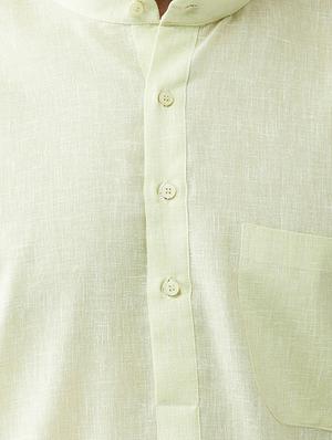 green solid long kurta - 15336203 - Standard Image - 4