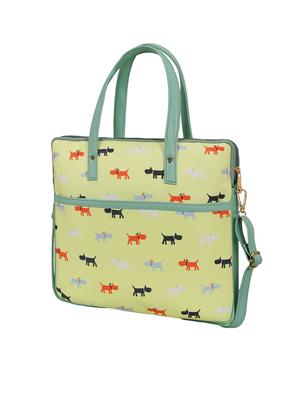 yellow leatherette (pu) laptop bag - 15337105 - Standard Image - 4