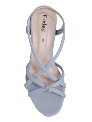 grey pu back strap sandals - 15338209 - Standard Image - 4