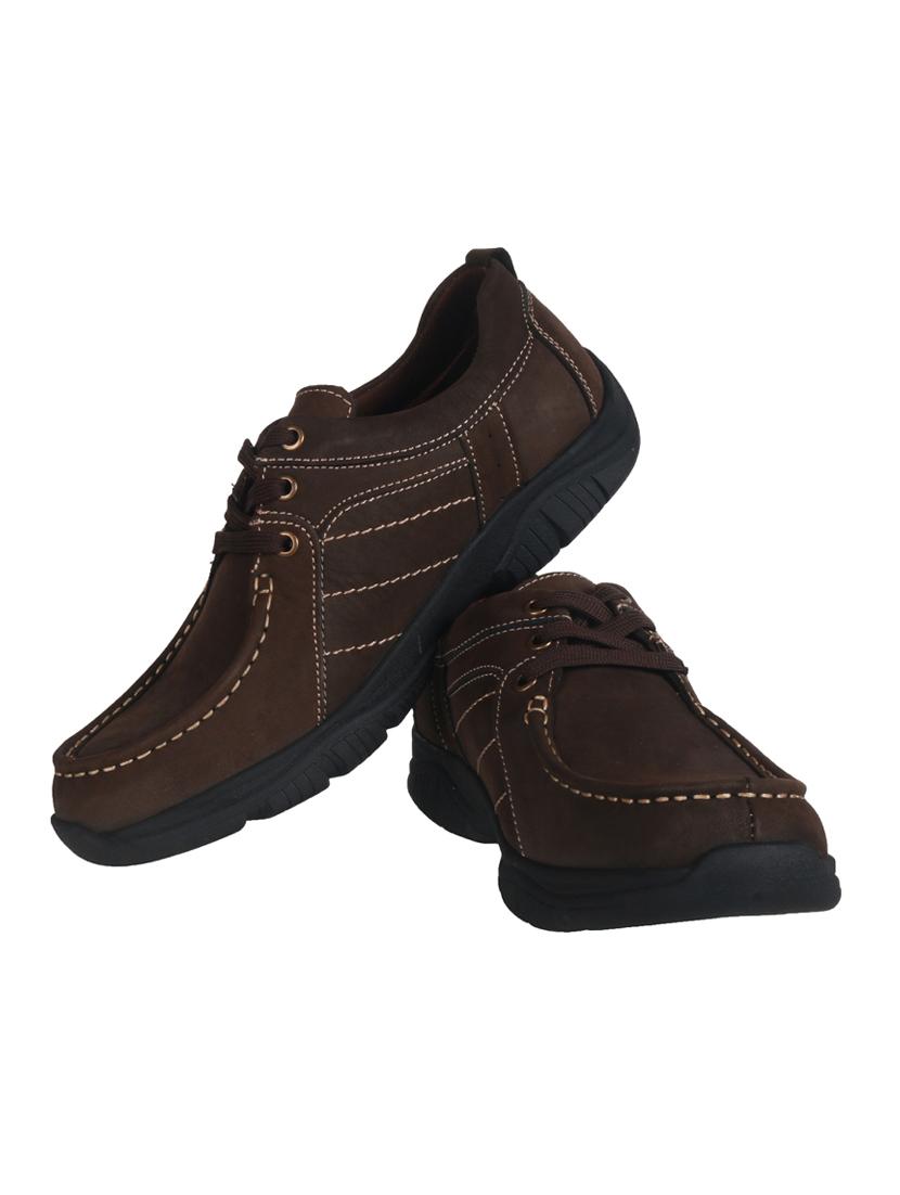 brown leatherette lace up shoes - 15338432 - Zoom Image - 4