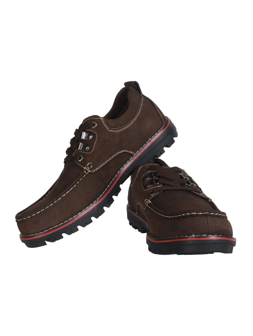 brown leatherette lace up shoes - 15338433 - Zoom Image - 4