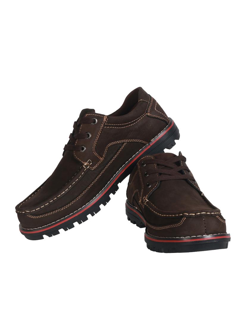 brown leatherette lace up shoes - 15338435 - Zoom Image - 4