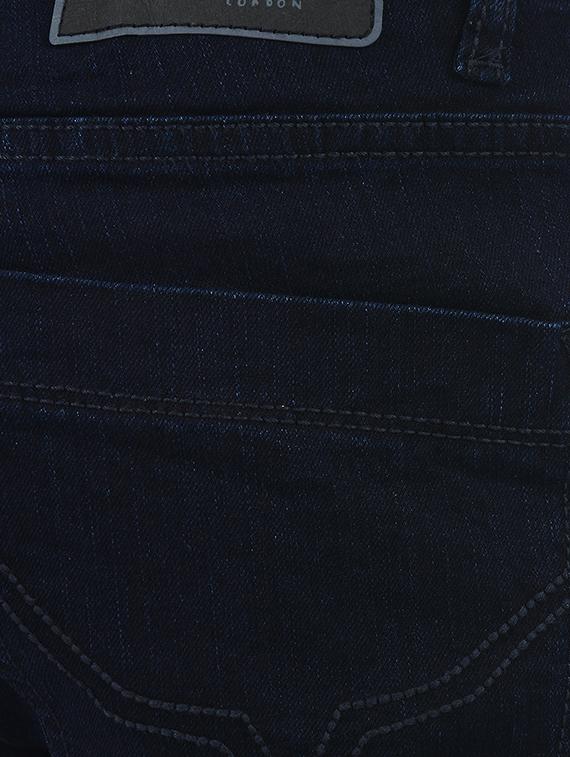 blue cotton blend plain jeans - 15338486 - Zoom Image - 4
