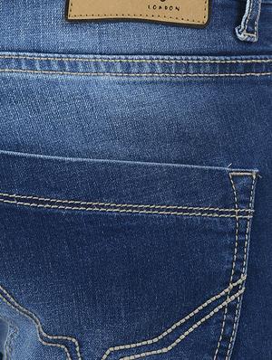 blue cotton blend washed jeans - 15338489 - Standard Image - 4
