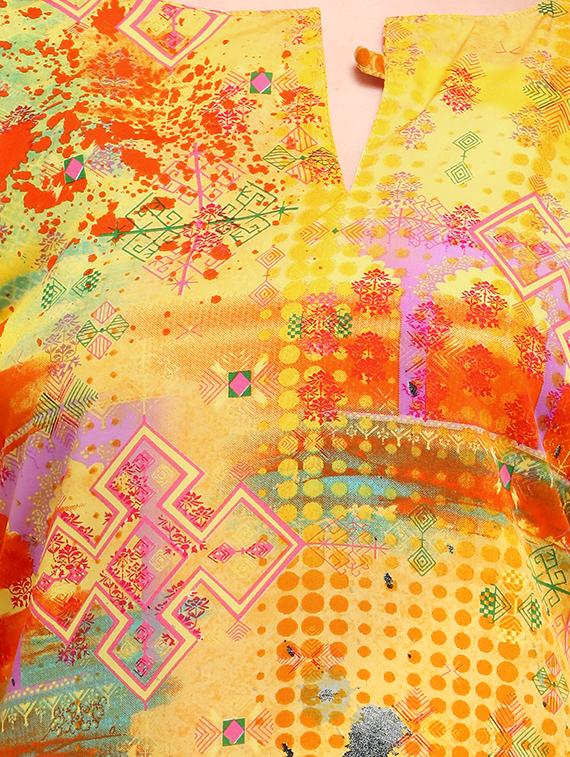straight printed kurta - 15338691 - Zoom Image - 4