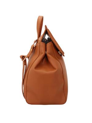 tan leatherette(up) regular backpack - 15338881 - Standard Image - 4