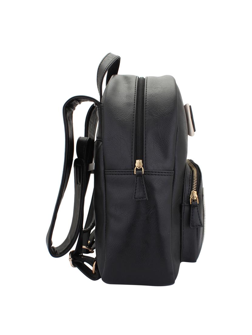 black leatherette regular backpack - 15338884 - Zoom Image - 4