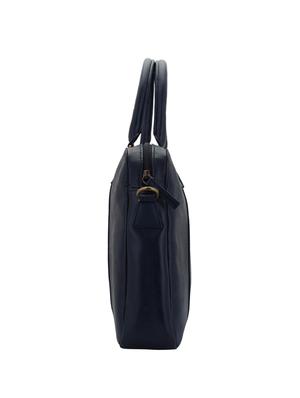 blue leatherette laptop bag - 15338885 - Standard Image - 4