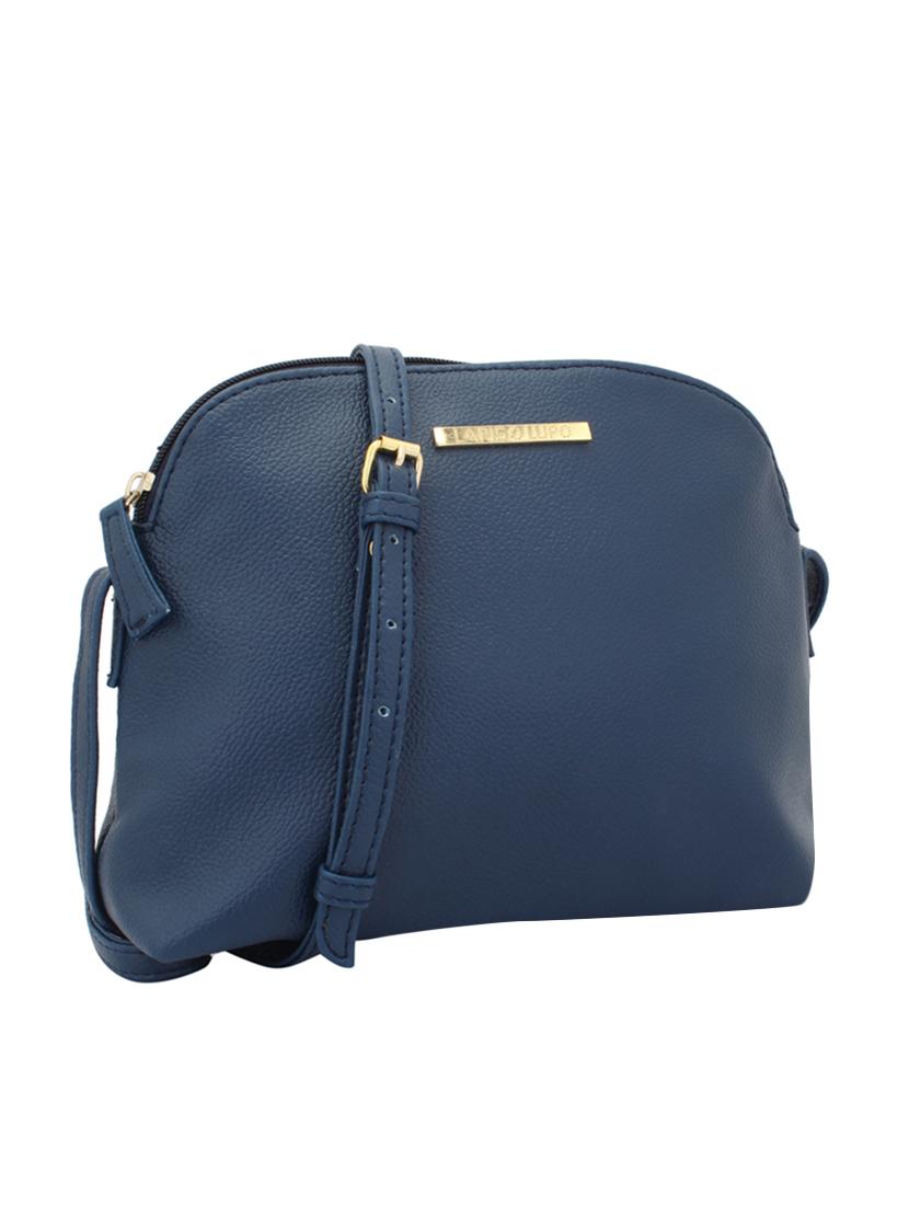 blue leatherette (pu) regular sling bag - 15338905 - Zoom Image - 4