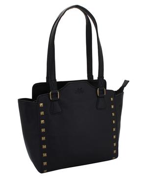 black leatherette (pu) regular tote - 15338918 - Standard Image - 4