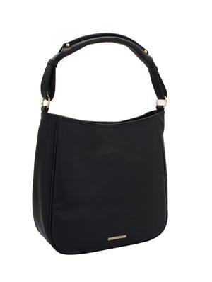 black leatherette (pu) hobo handbag - 15338924 - Standard Image - 4