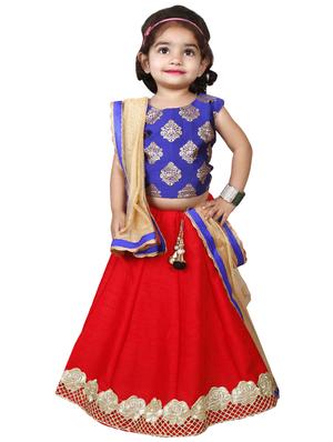 red viscose lehnga choli - 15338965 - Standard Image - 4