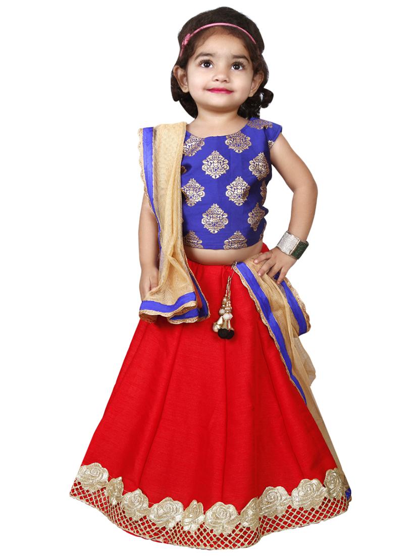red viscose lehnga choli - 15338965 - Zoom Image - 4