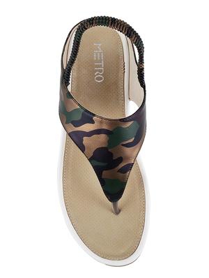 brown faux leather back strap sandals - 15339491 - Standard Image - 4