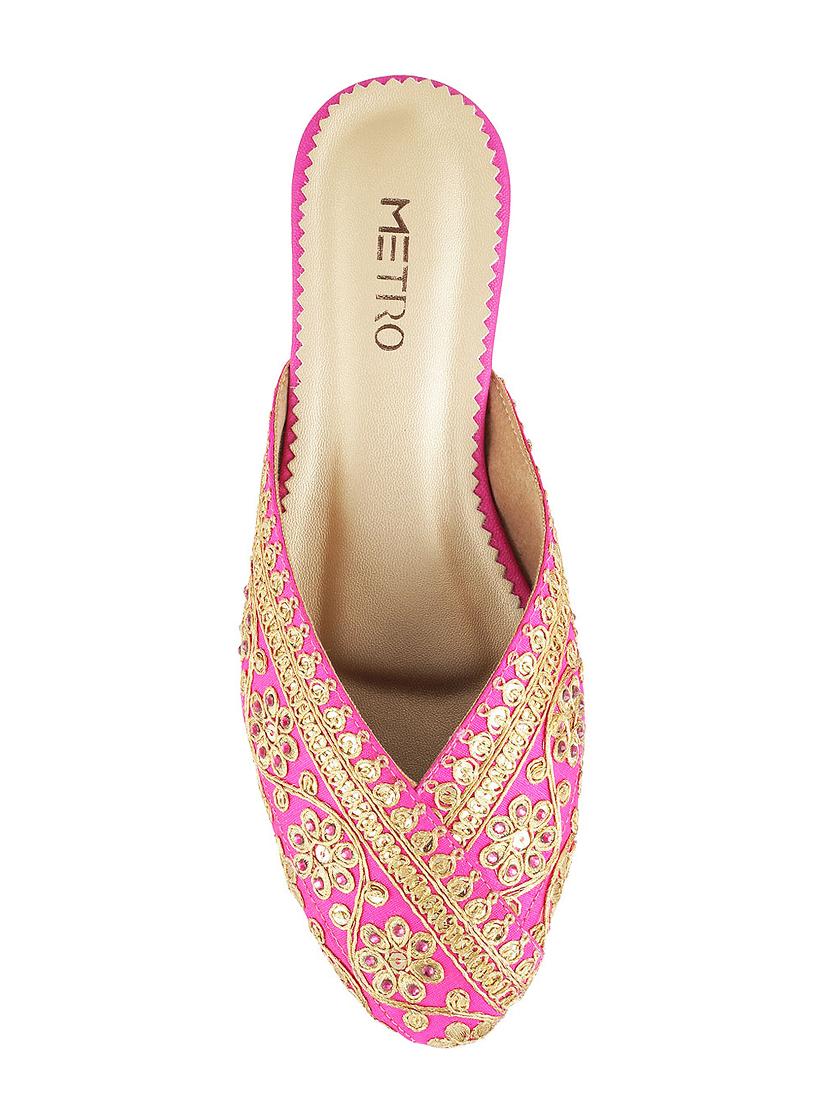 pink faux leather mules sandals - 15339538 - Zoom Image - 4