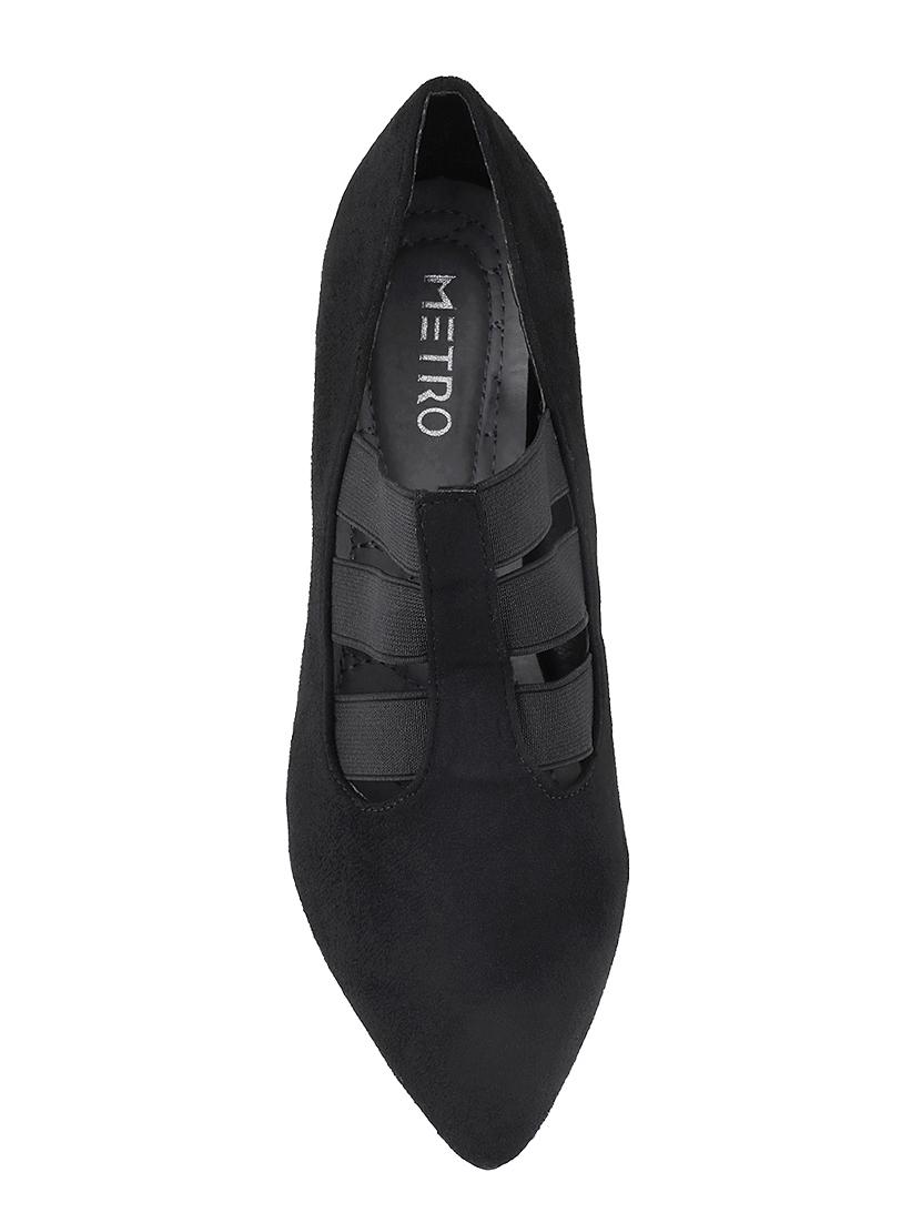 black leatherette slip on pumps - 15339600 - Zoom Image - 4