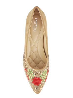 beige suede slip on pumps - 15339617 - Standard Image - 4