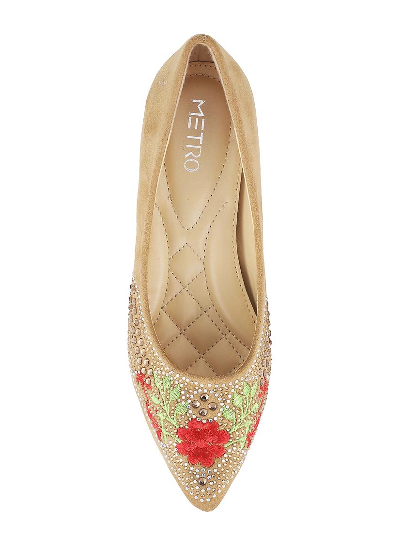 beige suede slip on pumps - 15339617 - Zoom Image - 4