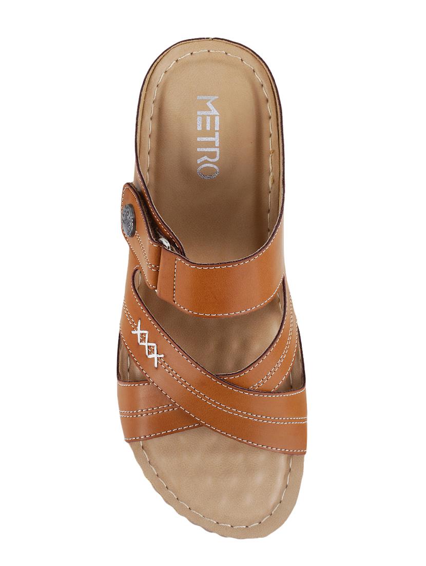 brown faux leather slip on wedges - 15339627 - Zoom Image - 4