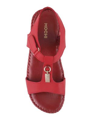 red leather back strap wedges - 15339638 - Standard Image - 4