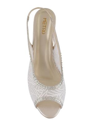 beige faux leather back strap sandals - 15339694 - Standard Image - 4