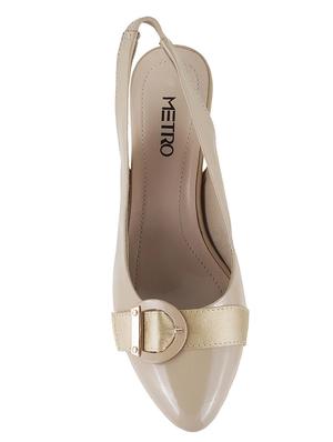 beige faux leather back strap sandals - 15339699 - Standard Image - 4