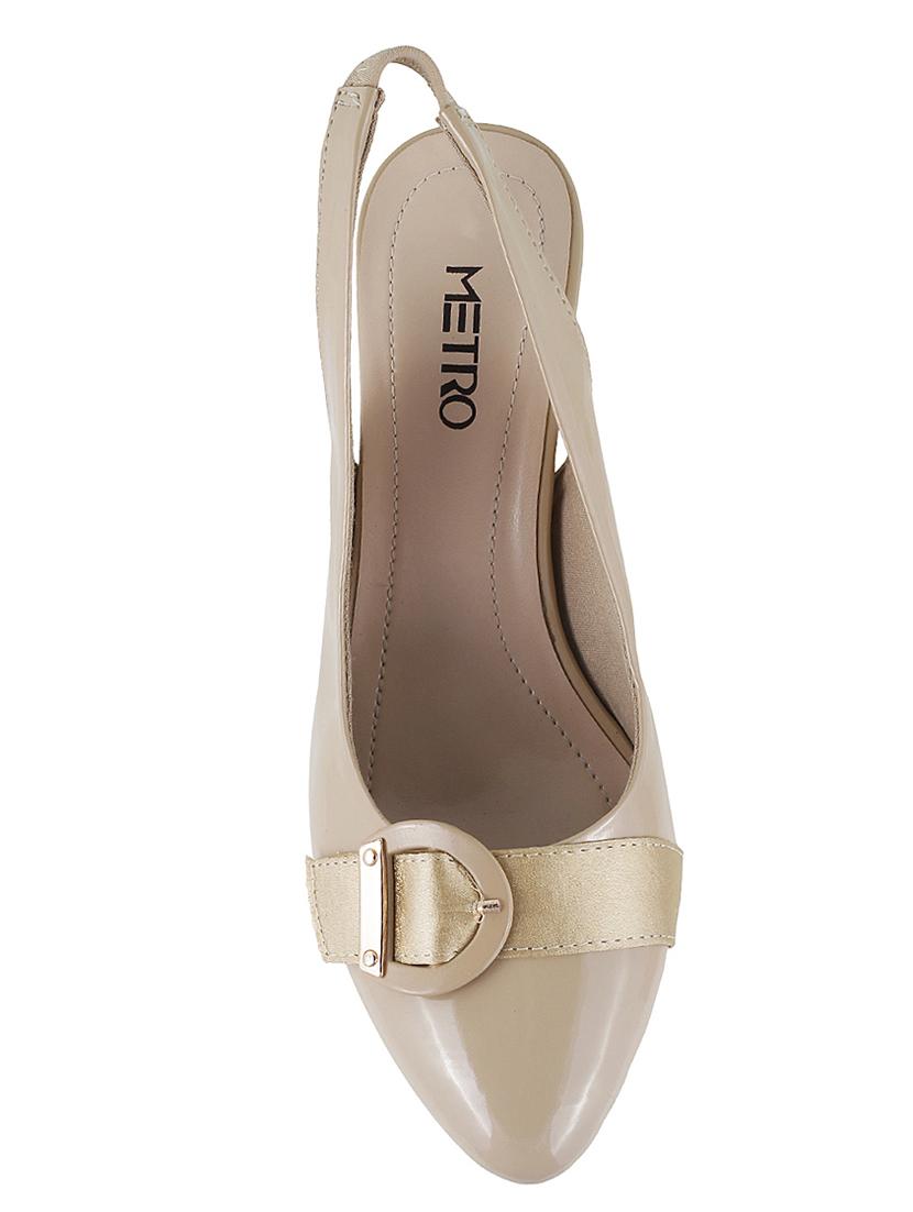 beige faux leather back strap sandals - 15339699 - Zoom Image - 4