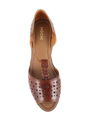 tan faux leather closed back wedges - 15339708 - Standard Image - 4
