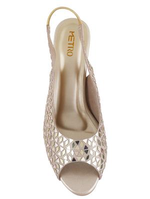 beige back strap sandals - 15339780 - Standard Image - 4