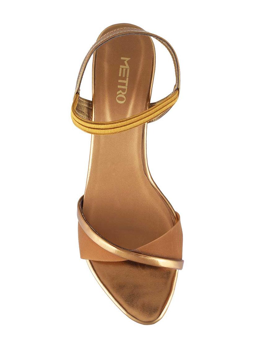gold back strap sandals - 15339783 - Zoom Image - 4