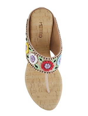 beige t-strap wedges - 15339836 - Standard Image - 4